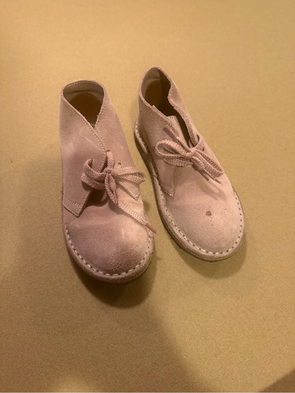 Crewcuts Kids Suede Lace-Up Boots in Light Pink